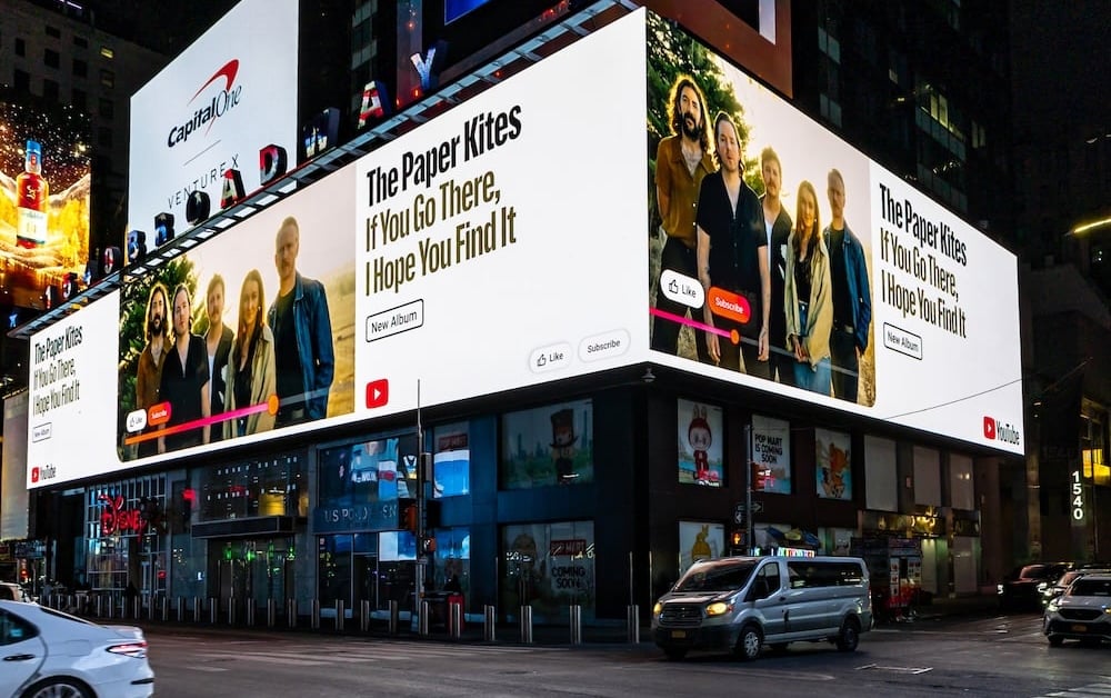 The Paper Kites’ Album Shines Bright on Times Square Billboards