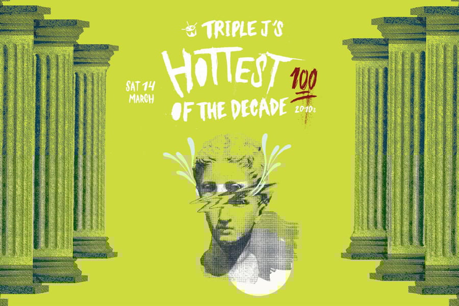Promotional artwork for the upcoming Hottest 100 countdown from triple j