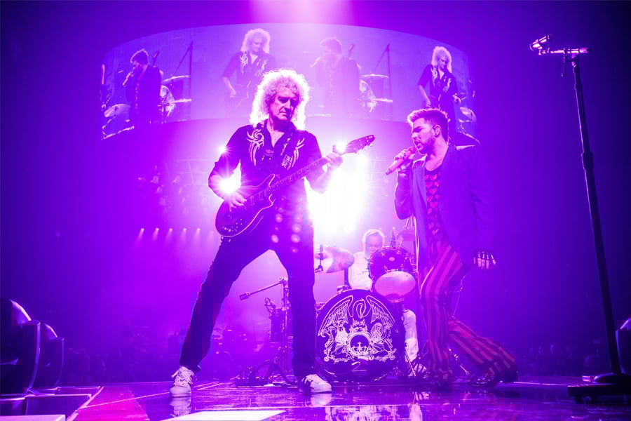 Image of Queen + Adam Lambert, including guitarist Brian May