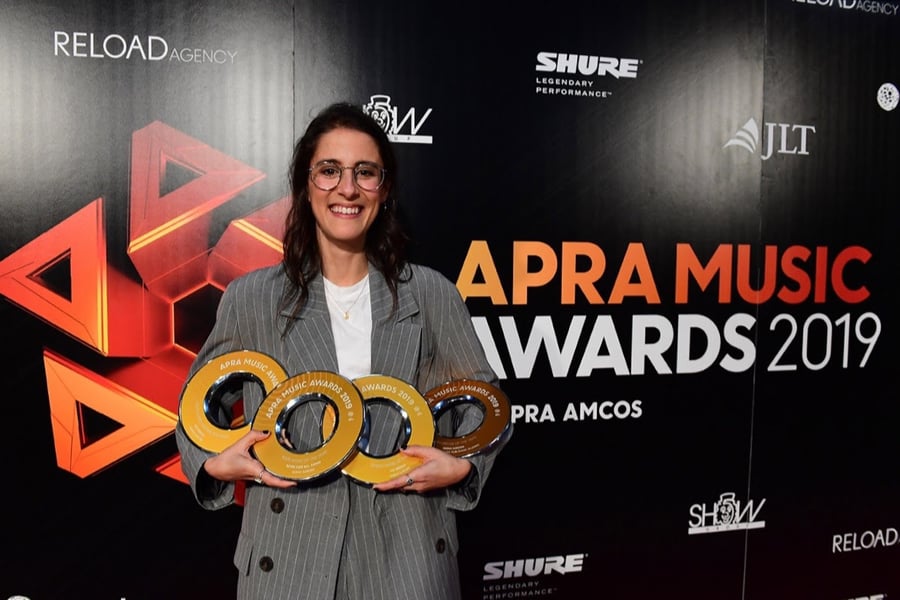 Image of Sarah Aarons at the 2019 APRA Music Awards