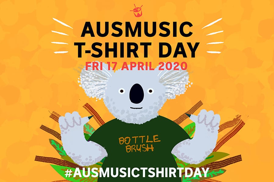 Promo image of Ausmusic T-Shirt Day from triple j