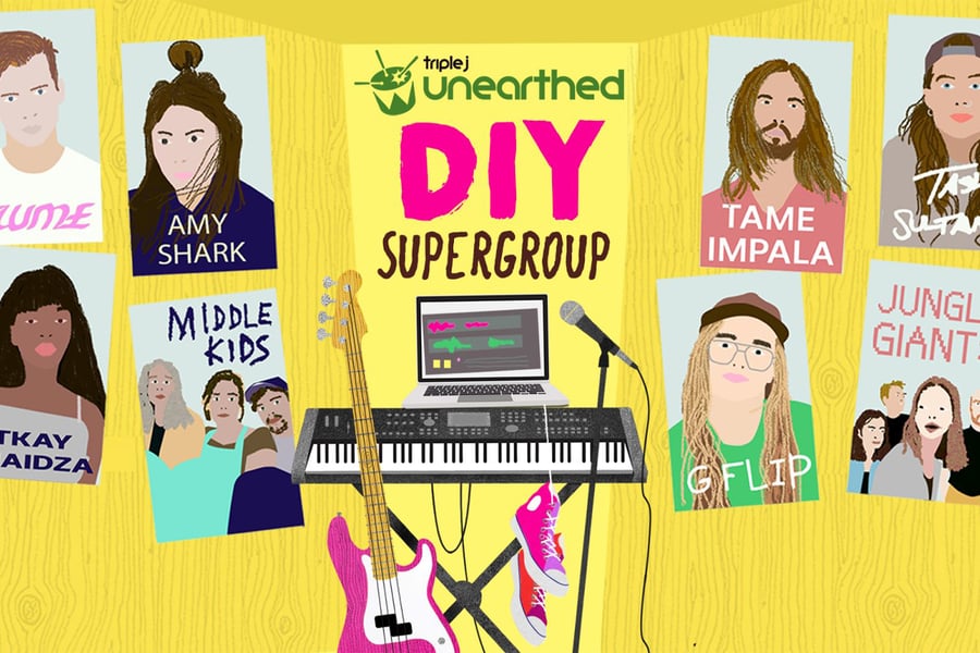 Promo image for the triple j Unearthed DIY Supergroup