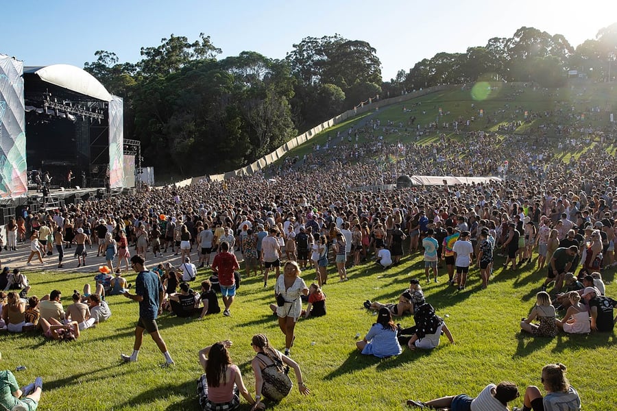Image of the 2018 Falls Festival in Byron Bay