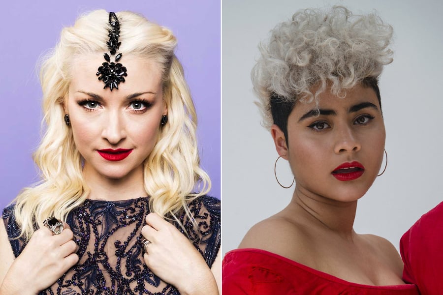2 panel image of Kate Miller-Heidke and Montaigne, two acts performing on the new episode of 'The State of Music'