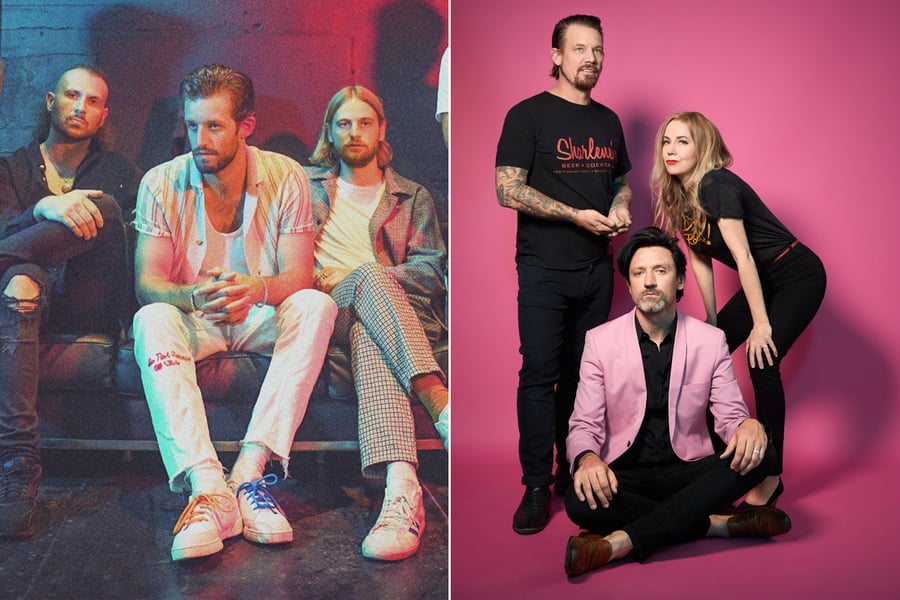 2 panel image of The State of Music performers The Rubens and Something for Kate