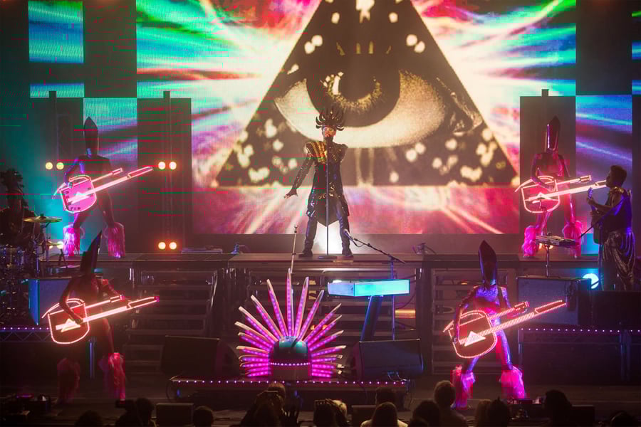 Image of Empire Of The Sun performing at the Sydney Opera House in 2013