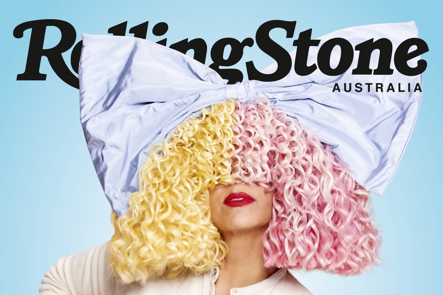 Image of Sia on the cover of Rolling Stone Australia