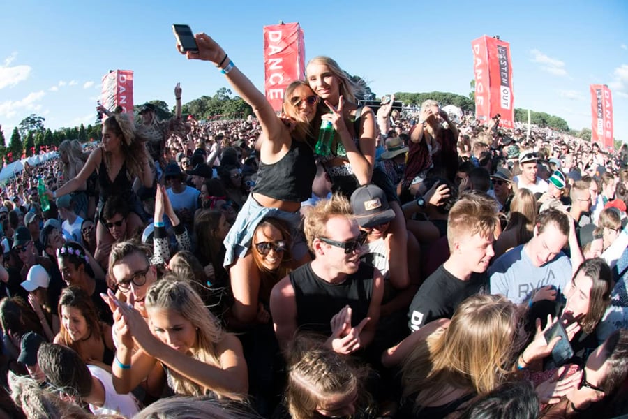 Image of attendees at the Sydney 2016 leg of Listen Out