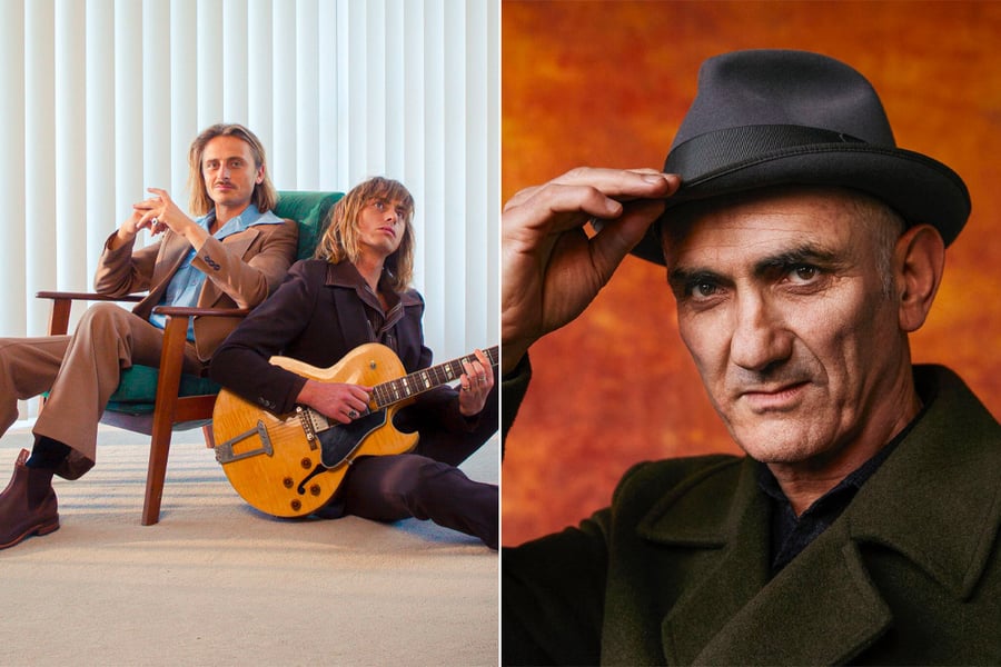 YouTube Music Sessions performers Lime Cordiale and Paul Kelly