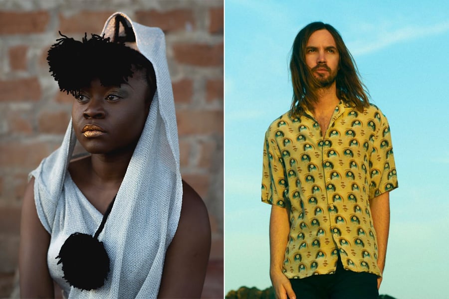 2 panel image of ARIA Award winners Sampa the Great and Tame Impala