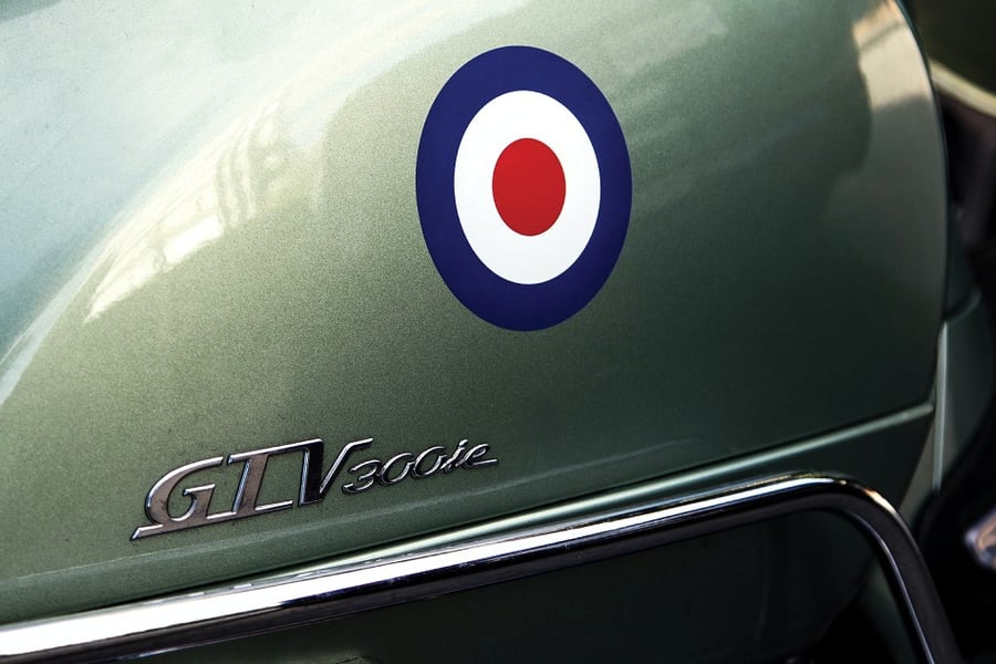 Vespa scooter with Mod symbol