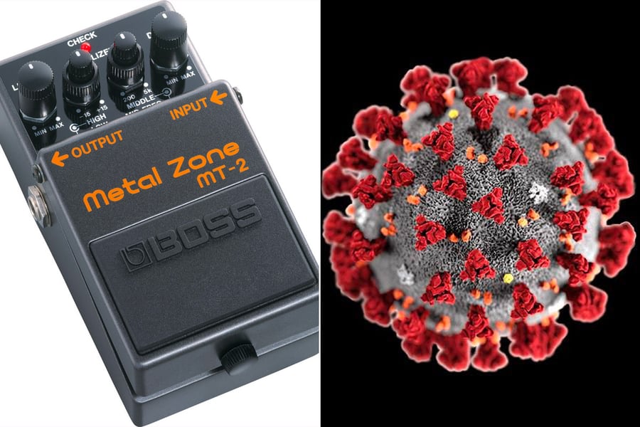 Image of the Boss MT-2, and COVID