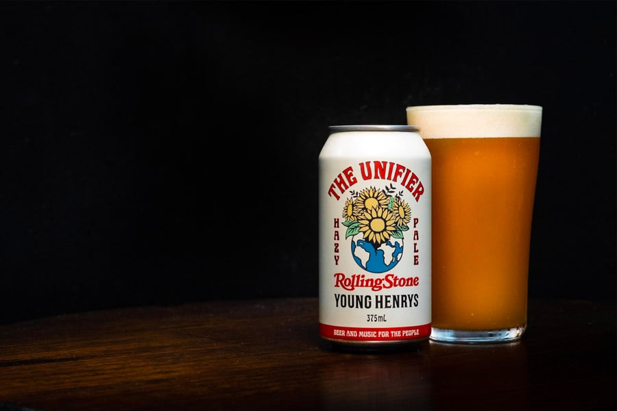 Image of Rolling Stone Australia and Young Henrys' collaborative brew, 'The Unifier'