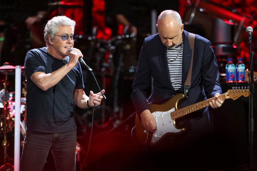 Roger Daltrey and Pete Townshend with The Who performs during the Moving On! Tour at State Farm Arena on Wednesday, September 18, 2019, in Atlanta.