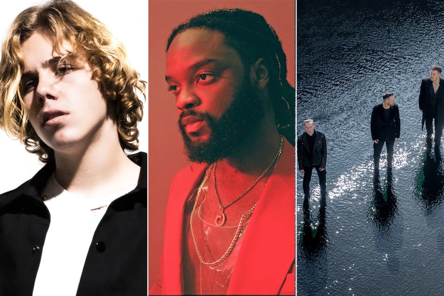 Image of 2021 ARIA Awards winners The Kid LAROI, Genesis Owusu, and RÜFÜS DU SOL