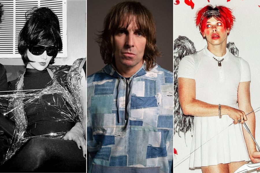 Image of Splendour in The Grass sideshow artists Yeah Yeah Yeahs, Liam Gallagher, and Yungblud