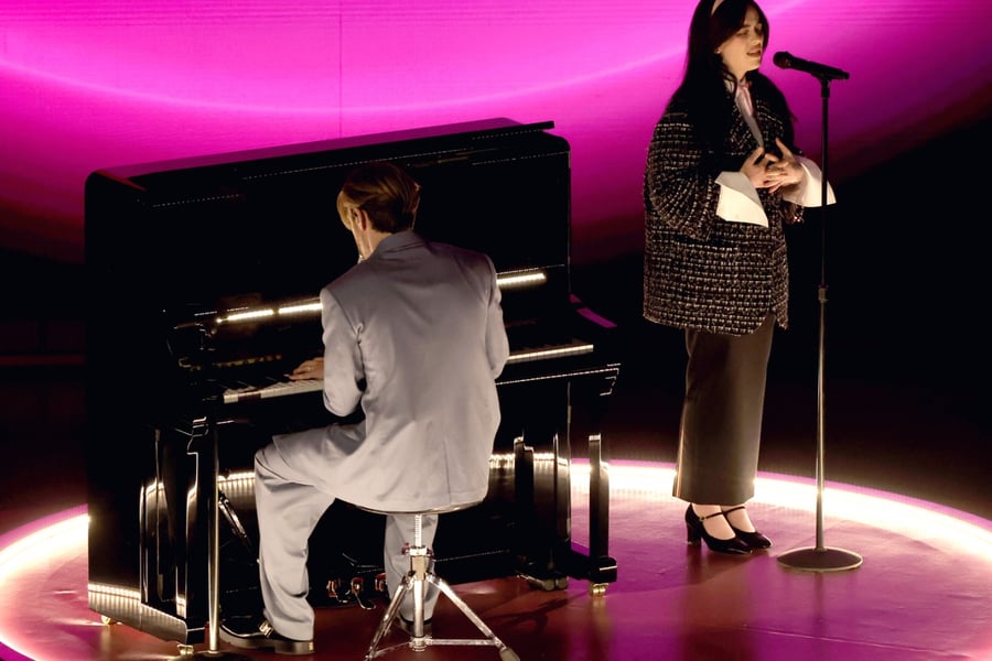 Billie Eilish and Finneas perform at the 2024 Oscars