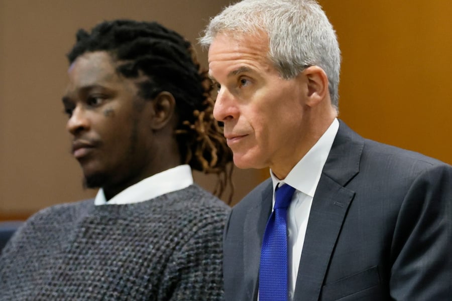 Young Thug and his lawyer