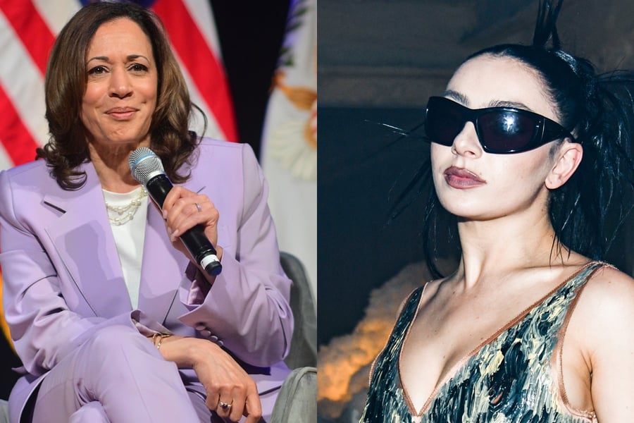 Kamala Harris and Charli XCX