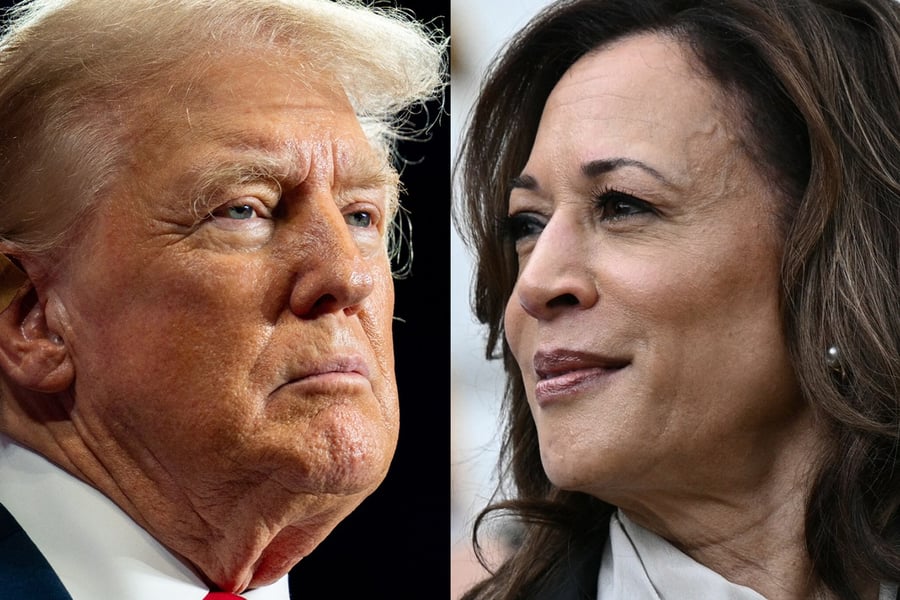 Donald Trump and Kamala Harris