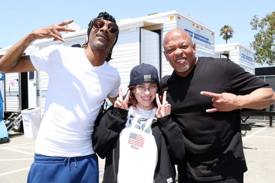 Snoop Dogg, Billie Eilish and Dr. Dre