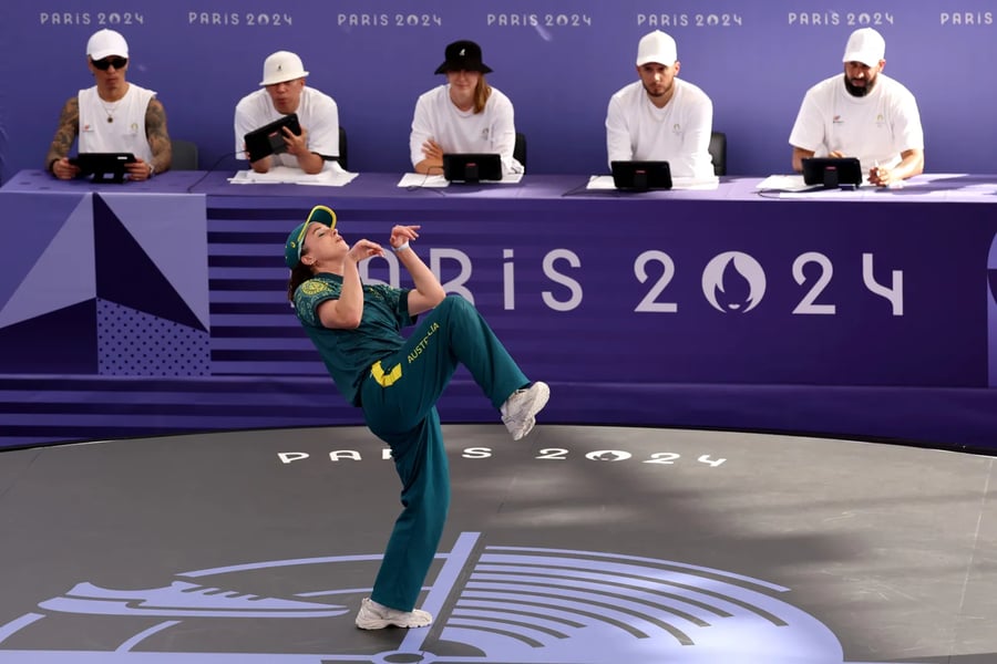 Raygun competes at the Olympics