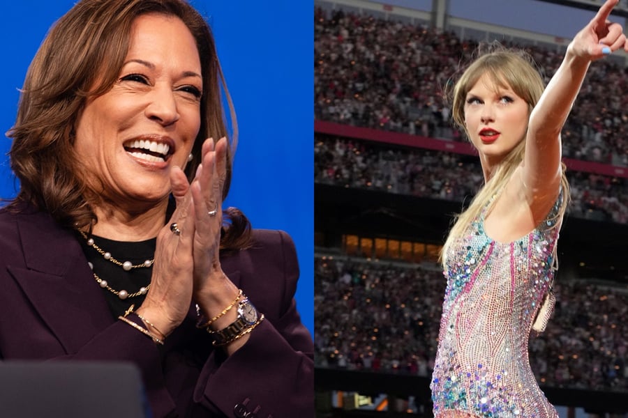 Kamala Harris and Taylor Swift