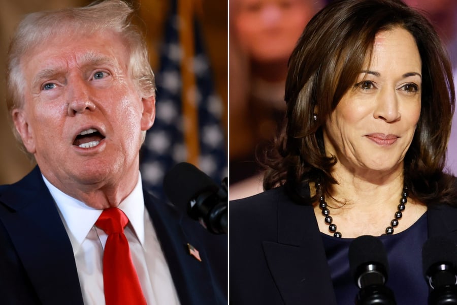 Donald Trump and Kamala Harris