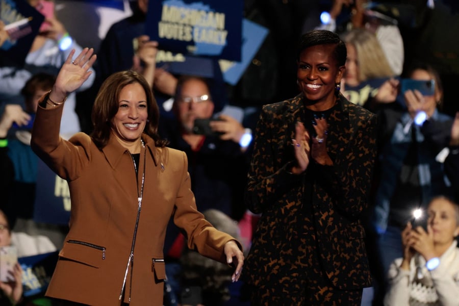 Michelle Obama and Kamala Harris