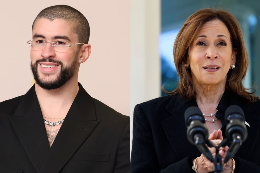 Bad Bunny and Kamala Harris