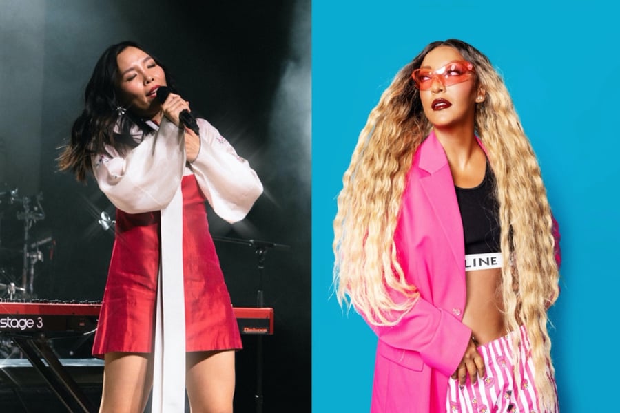 Eurovision World Tour performer Dami Im and spokesperson Senhit