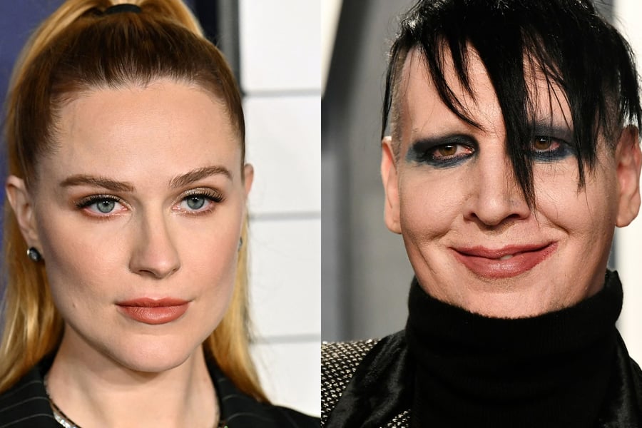 Evan Rachel Wood and Marilyn Manson