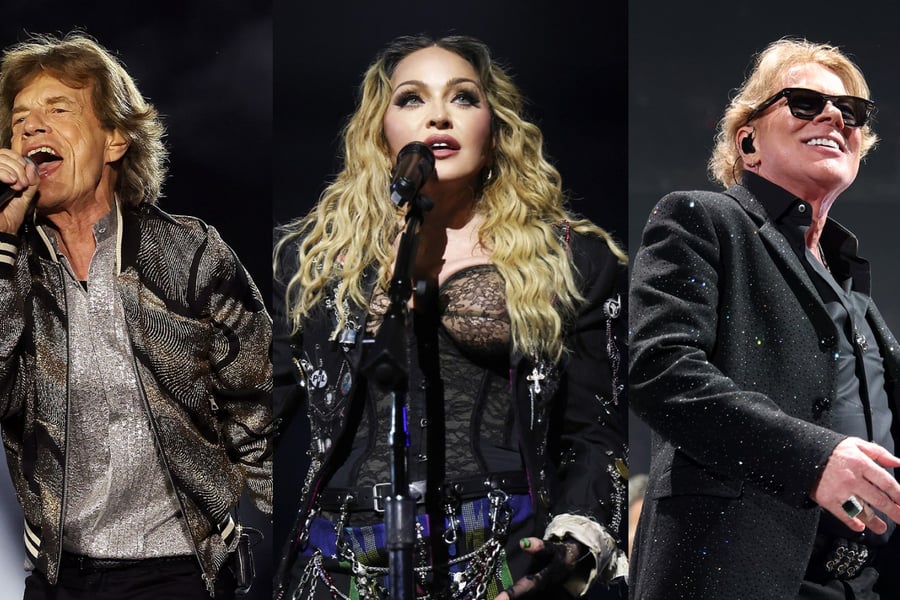 Mick Jagger, Madonna and Axl Rose
