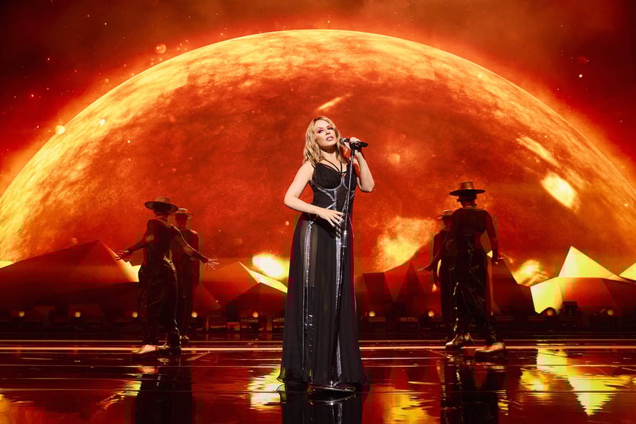 Kylie Minogue performs on her 'Tension' tour