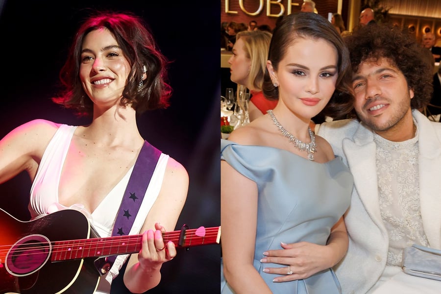 Gracie Abrams and Selena Gomez and Benny Blanco