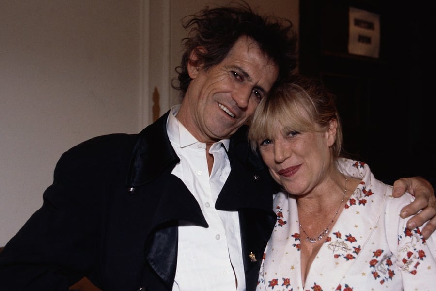 Keith Richards and Marianne Faithfull