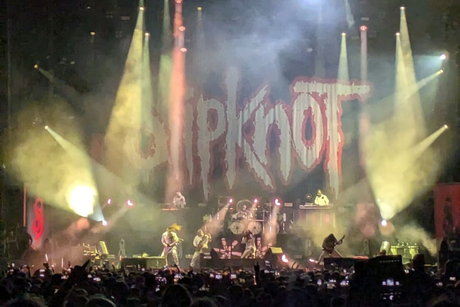 Slipknot performing at Knotfest Australia