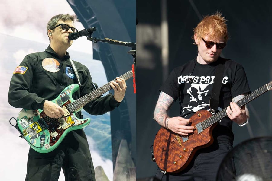 Weezer's Rivers Cuomo and Ed Sheeran