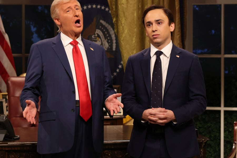 James Austin Johnson and Marcello Hernández on Saturday Night Live