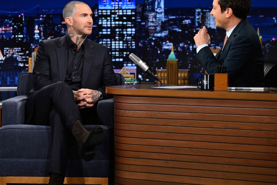 Adam Levine and Jimmy Fallon