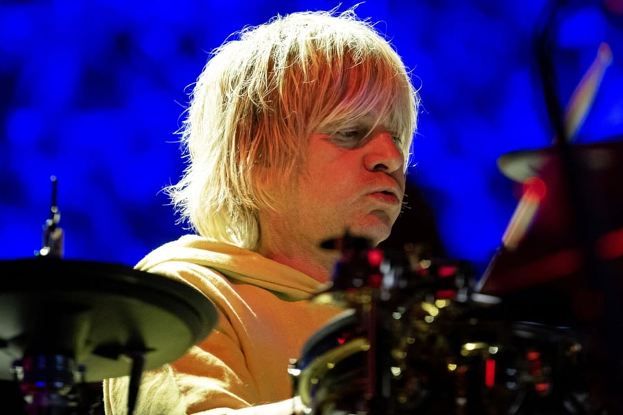 Zak Starkey performs with the Who