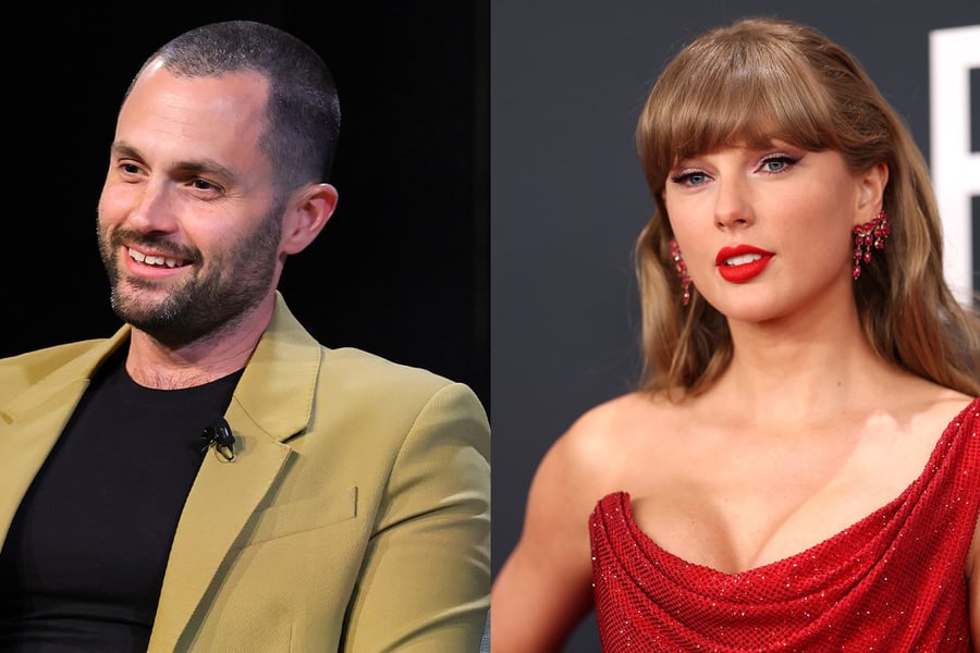 Penn Badgley and Taylor Swift