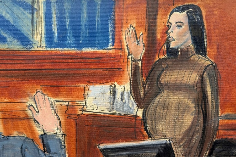 Court sketch of Sean Combs trial