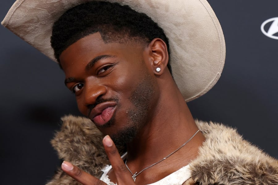 Lil Nas X poses at event