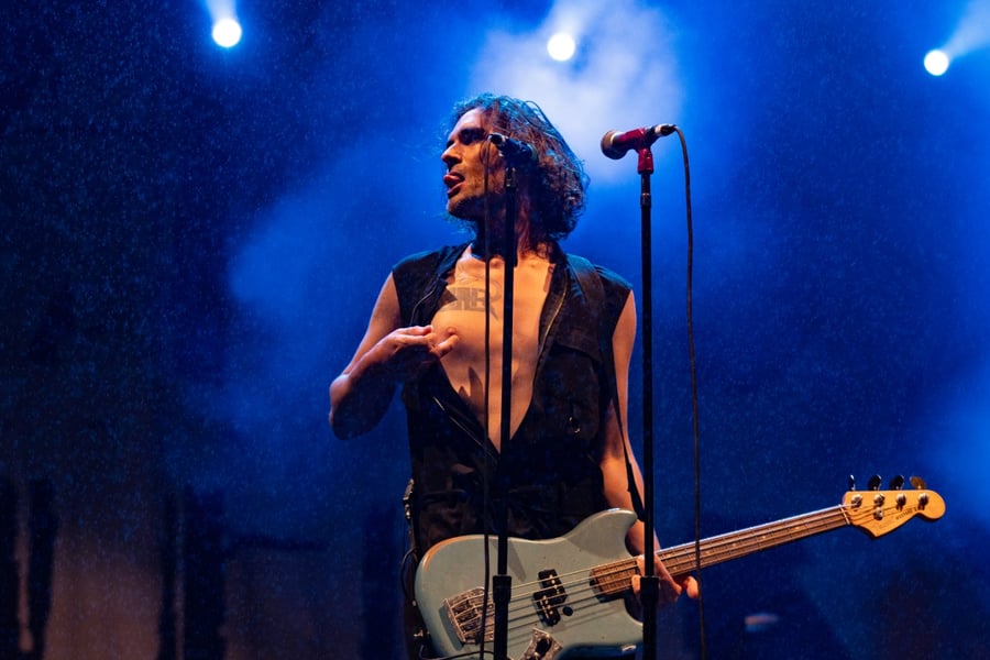 Tyson Ritter of All-American Rejects performing in 2024.