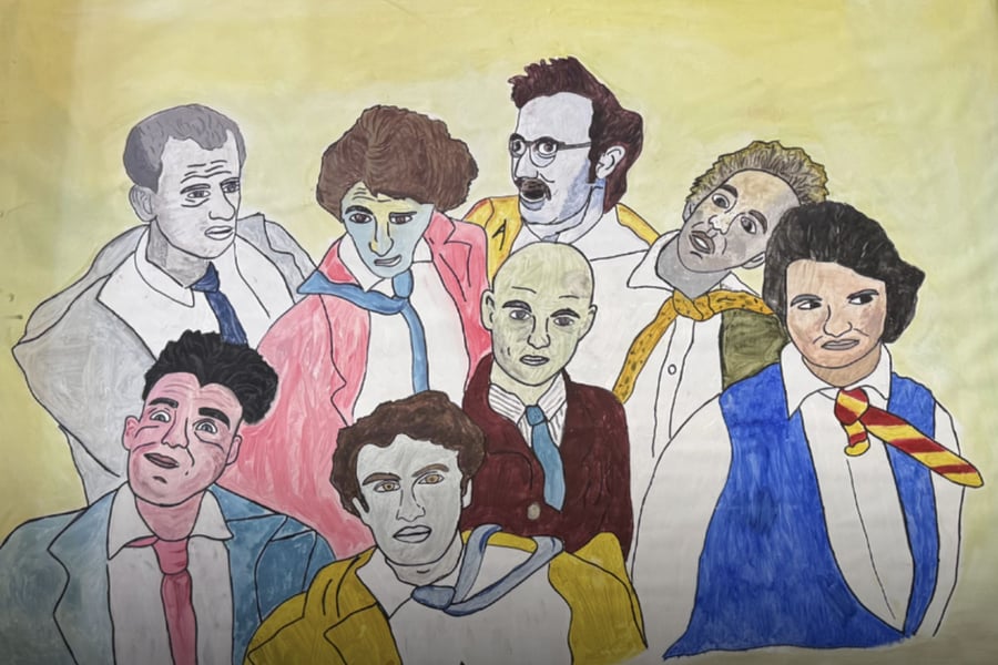 Split Enz cover mural