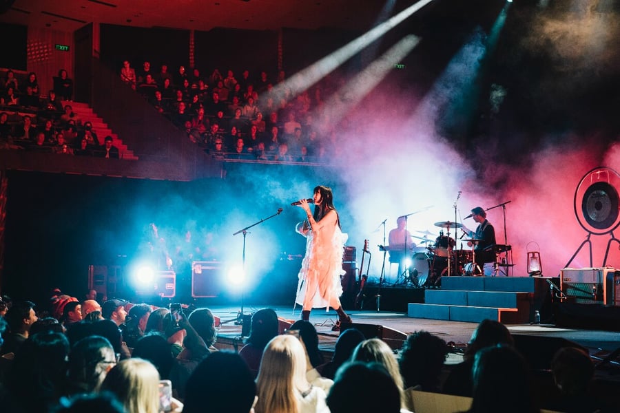 Japanese Breakfast perform onstage