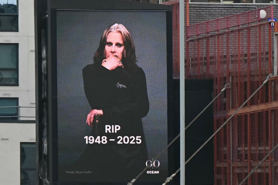 Ozzy Osbourne tribute billboard