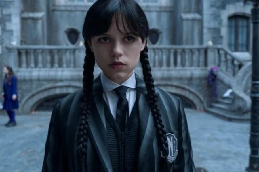 Jenna Ortega as Wednesday.