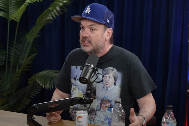 Jim Jefferies speaking on Theo Von's podcast